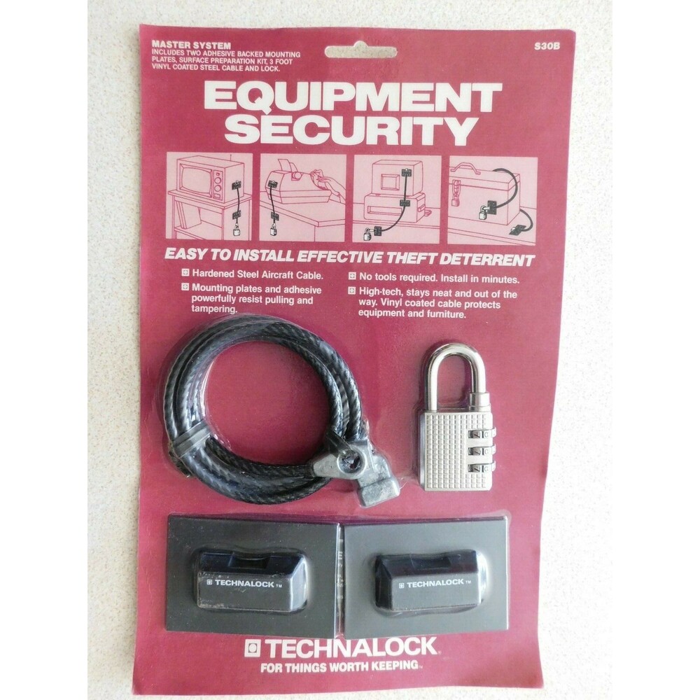 Technalock Equipment Security: Easy to Install Effective Theft Deterrent (S30B)